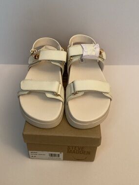 Steve Madden Mona Bone Leather Sandals